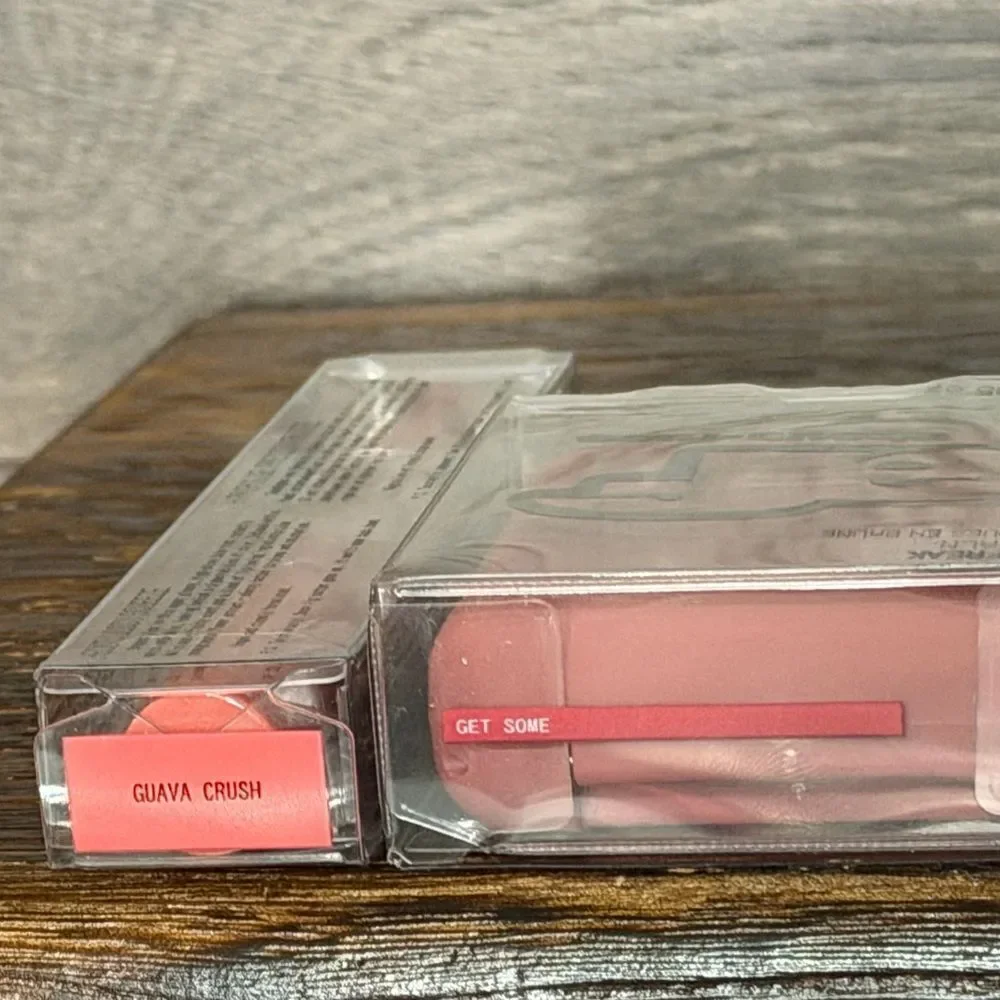 About-Face Bundle Cherry Pick Lip Pencil and Cheek Freak Blush Set. Peach. New!